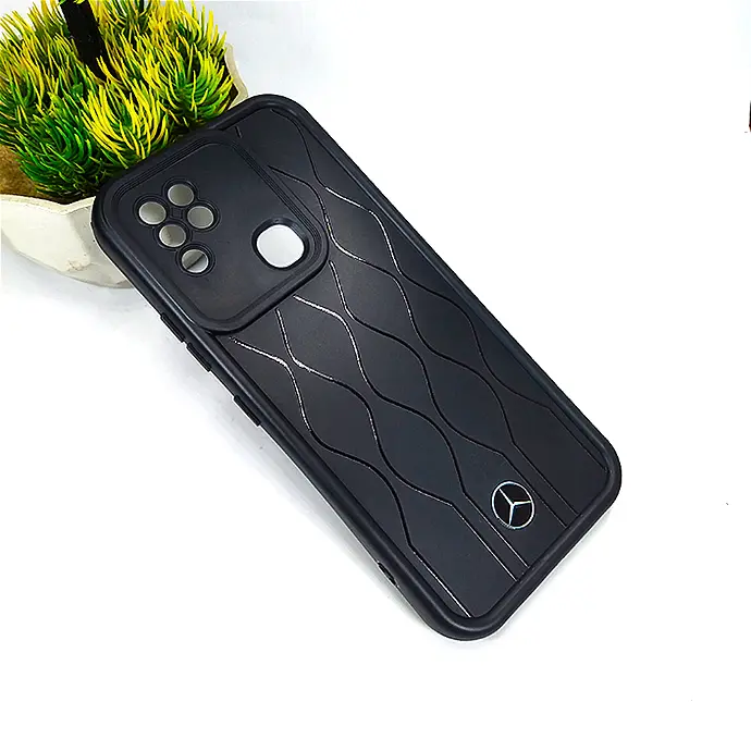 Infinix Hot 10 Logo Soft Silicone Printed Back Case (Black)