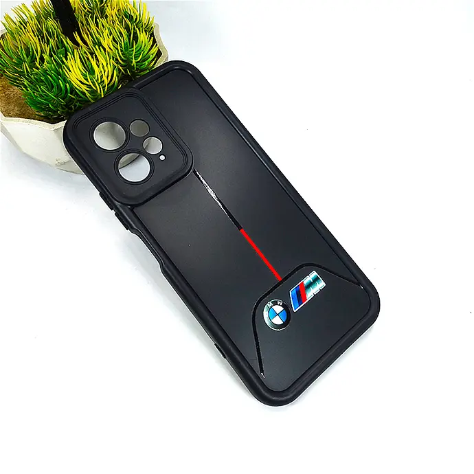 [PO14BMINOT12-31-2] Black Soft Silicone Logo Printed Back Case Xiaomi Redmi Note12 4G Cover