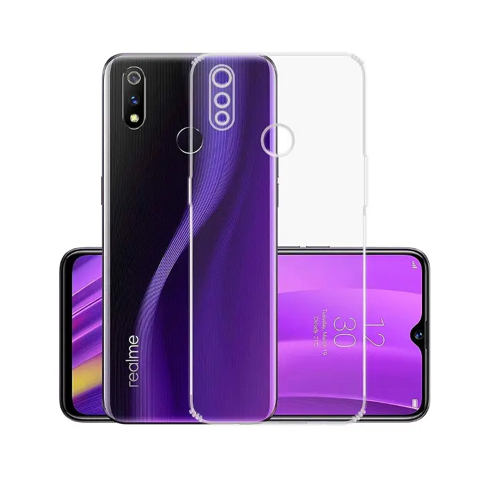 Oppo Realme 3 Dust Plug Transparent Back Case