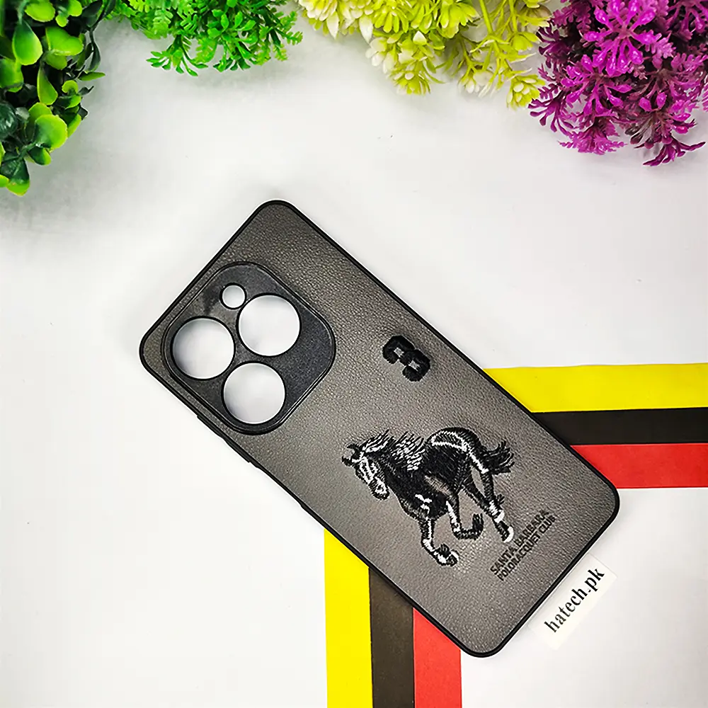 [PO43BTSPRK20C-2-9] Tecno Spark 20C|Spark Go 2024|Pop 8|Hot 40i|Smart 8|Smart 8 Plus|Smart 8 Pro Santa Barbara Polo Back Case (Gray)