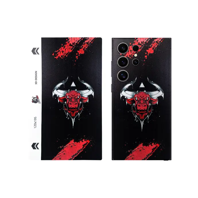 3D Printed Mobile Back Customize Skin (Red Bull)