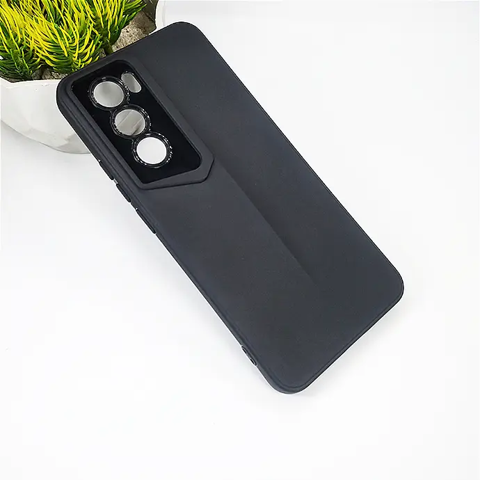 Oppo Reno 12 5G Soft Silicone Back Case (Black)