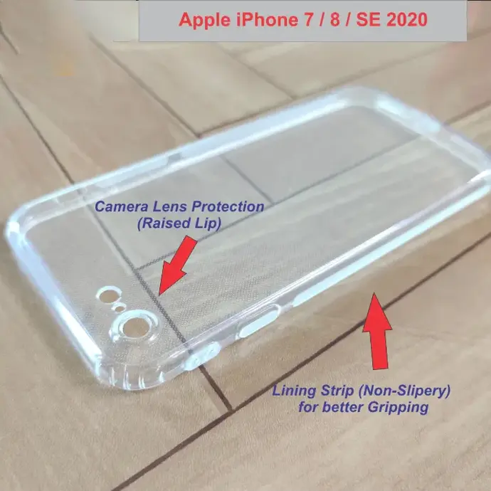 iPhone 7G|8G|SE 2020|SE3 2020 Dust Plug Transparent Back Case