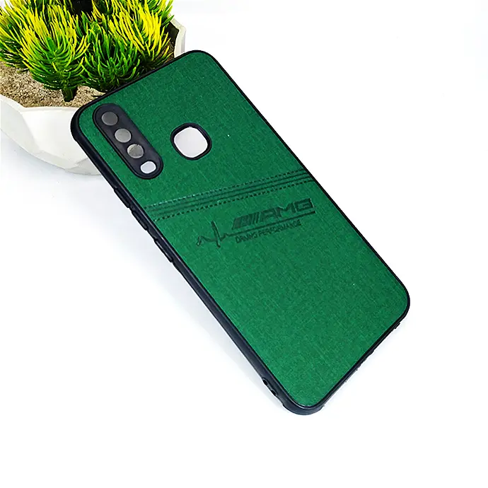 Vivo Y17|Y15|Y12|Y11 AMG Leather Back Case (Green)