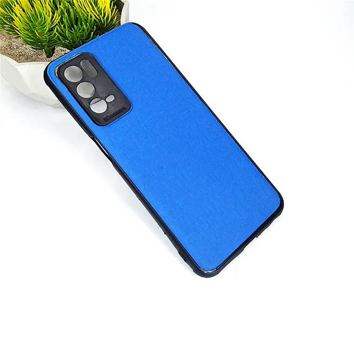 Oppo A16/A16s/A54s AMG Leather Back Case - Blue Stylish Protection