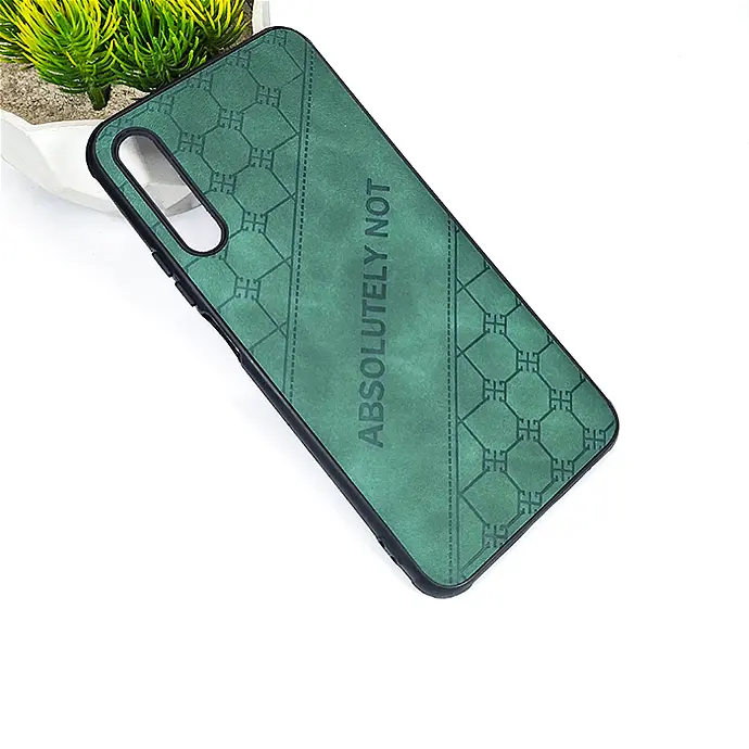 Huawei Y9s ABSOLUTELY NOT Leather Back Printed Case (Green) - Stylish Protection