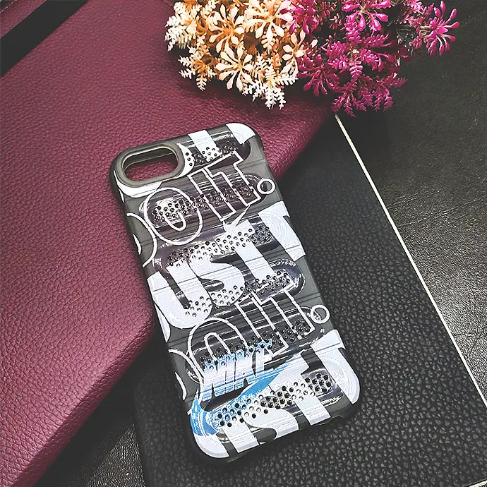 iPhone 7G/8G/SE 2020 Colour Printed Silicone Cooling Mesh Back Case (Natural Titanium)