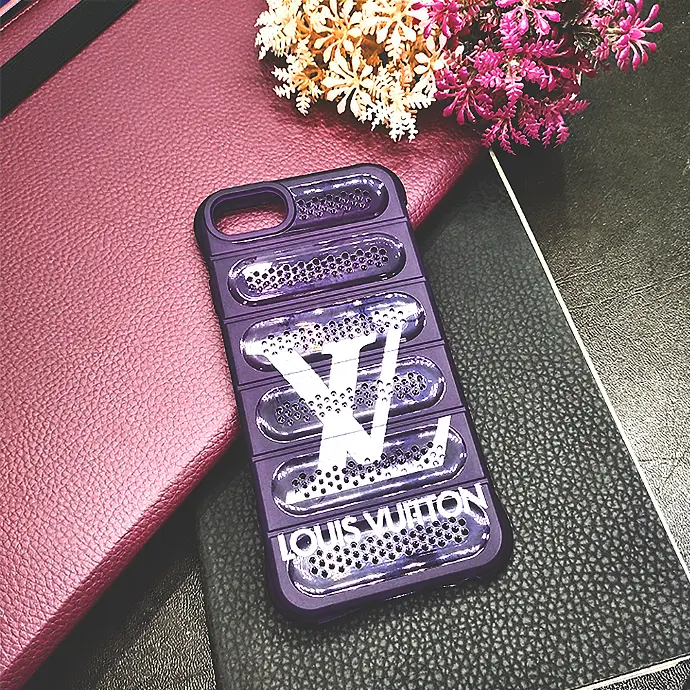 iPhone 7G/8G/SE 2020 Colour Printed Silicone Cooling Mesh Back Case - Purple