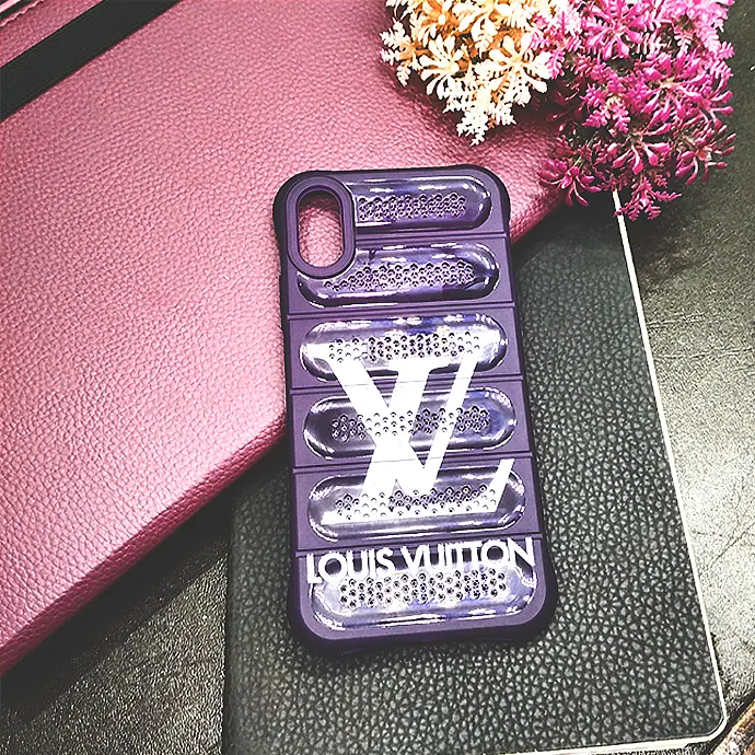 iPhone XS Max Colour Printed Silicone Cooling Mesh Back Case - Purple