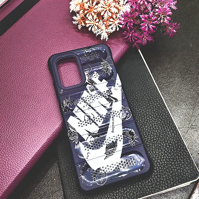 Samsung A32 Colour Printed Silicone Cooling Mesh Back Case - Navy Blue