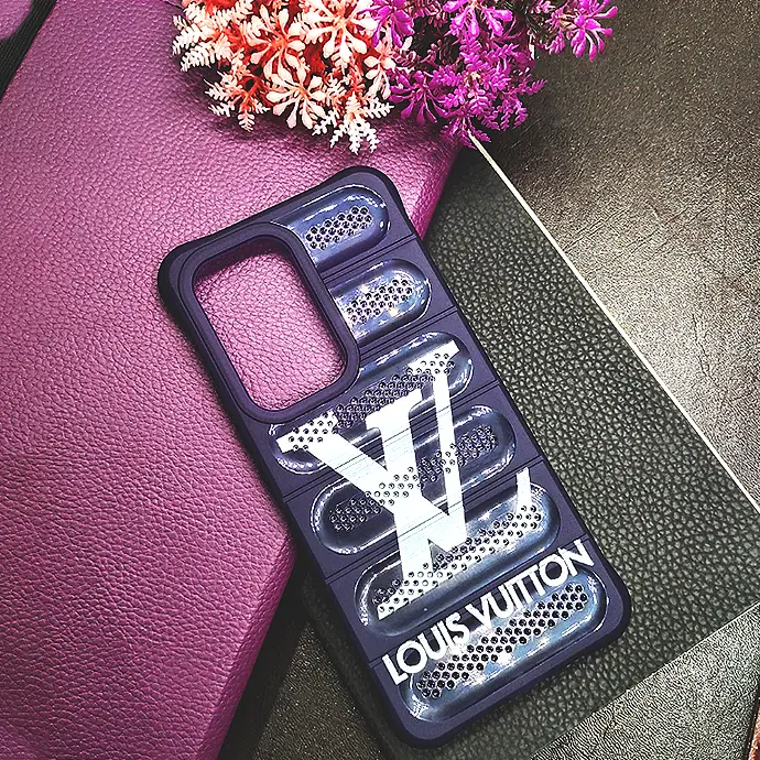 Vivo Y100 4G Purple Colour Printed Silicone Cooling Mesh Back Case