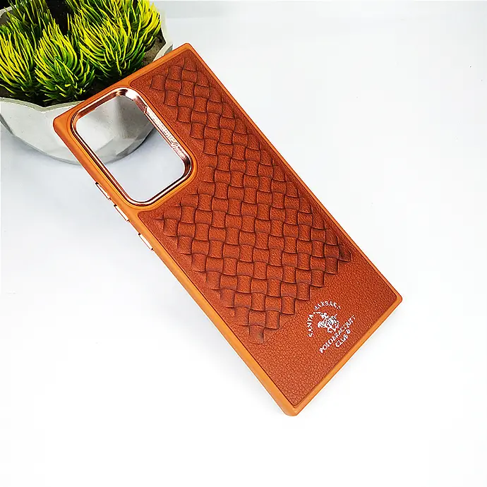 Samsung GalaxyNote 20 Ultra Leather Texture Santa Barbara Polo & Racquet Club Back Case (Brown)