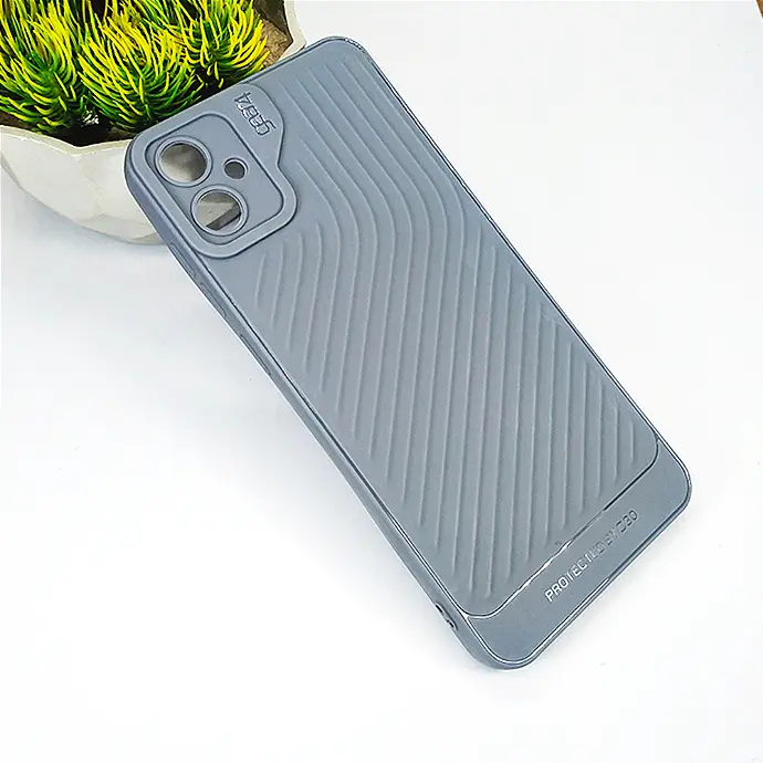 Samsung A05 GEAR 4 Luxuary Carbon Texture Soft Silicone Back Case (Gray)