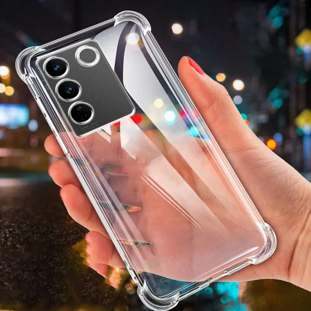 [PO7BVIY100] Vivo Y100 4G|5G|Y200E 5G|V30 Lite 5G 1.5 MM TPU|Transparent Back Case