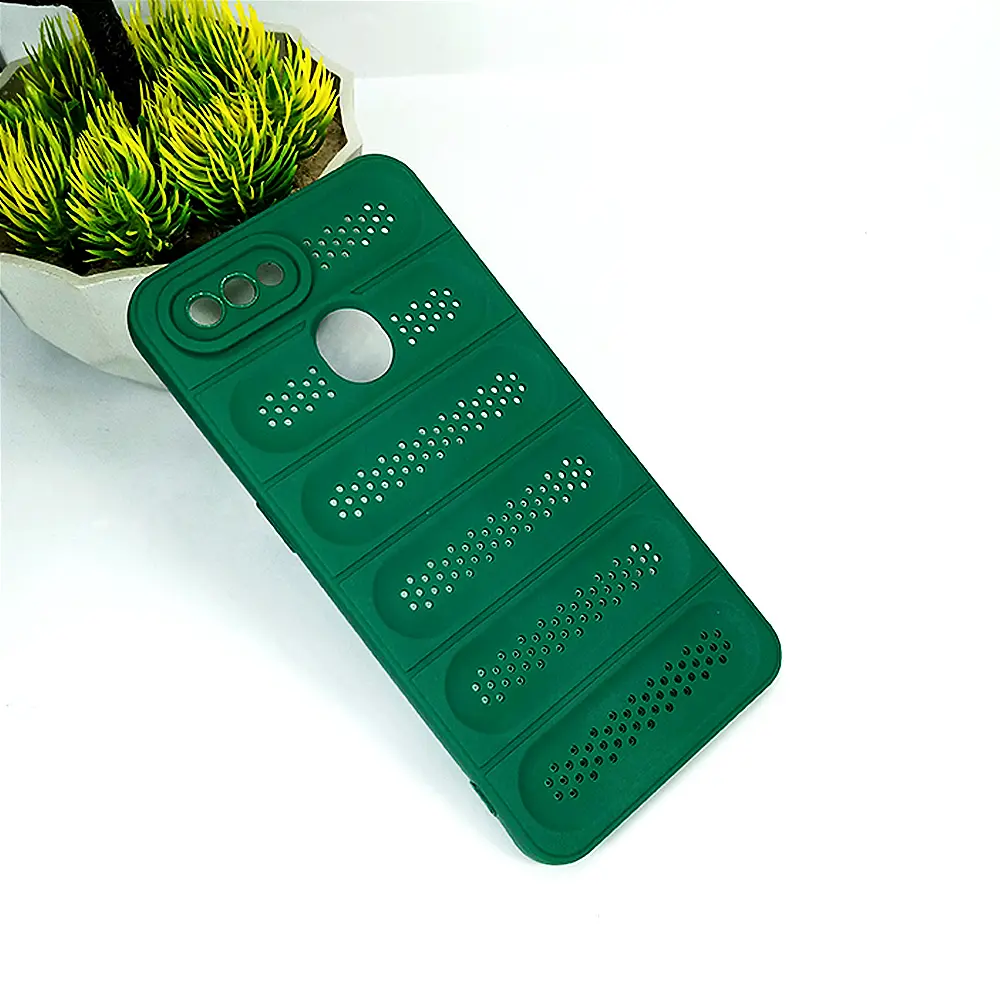 [PO14BOA5S-45-11] Oppo A5S/A12/A7/A11K Cooling Mesh Silicone Back Case - Green