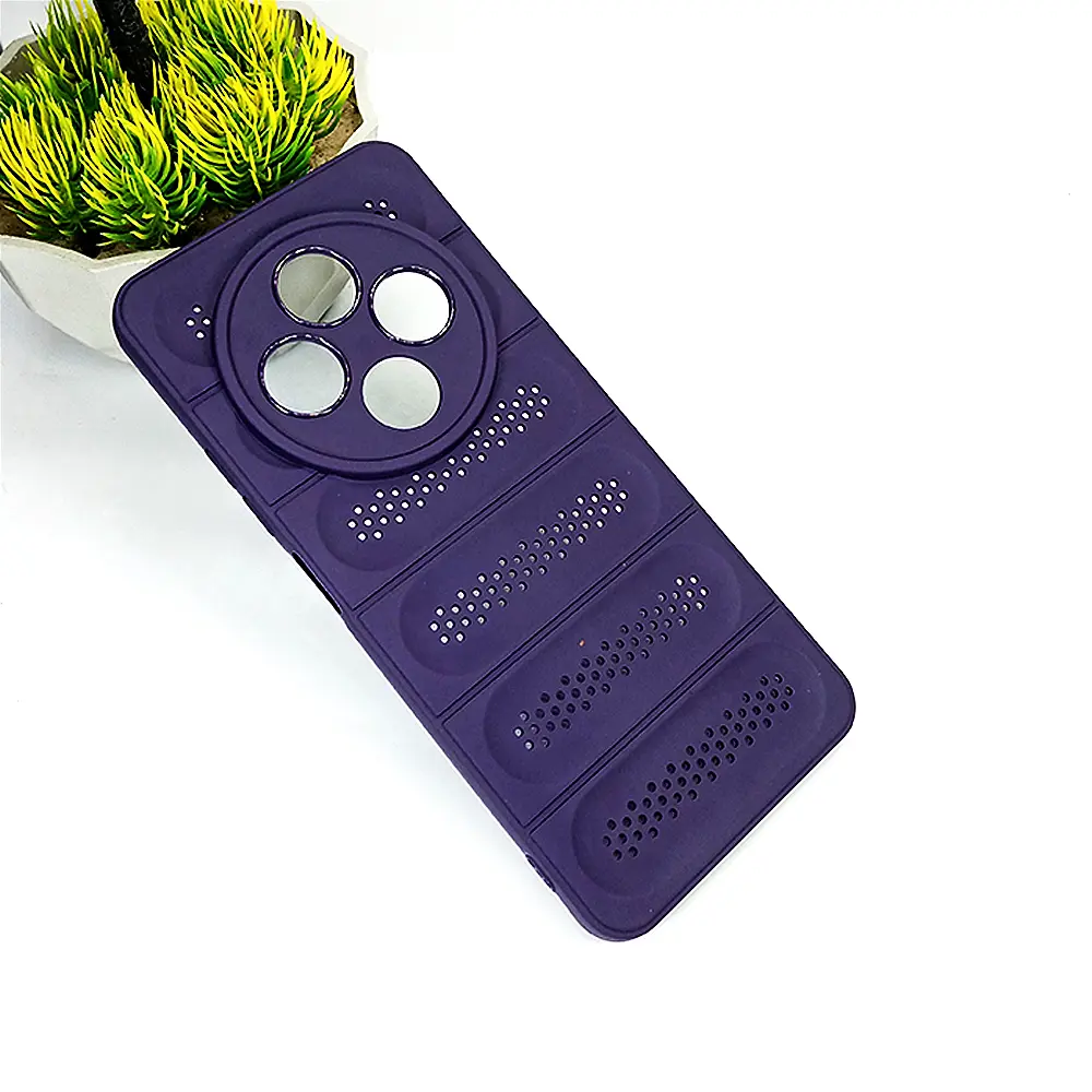 Redmi 14C Cooling Mesh Silicone Back Case (Purple)