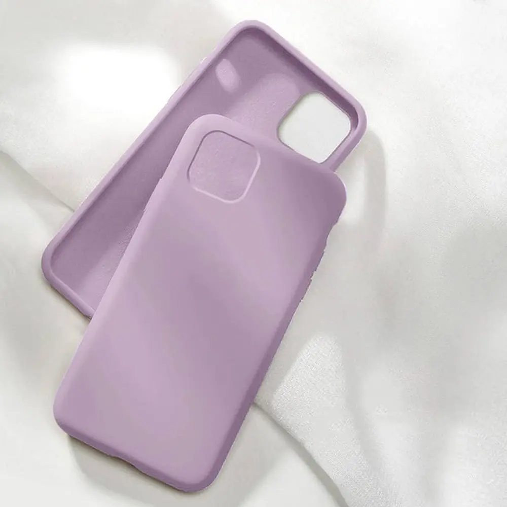 [PO23BIP12PR-1-41] iPhone 12 Pro|iPhone 12 Official Soft Silky Back Case (Header Purple)