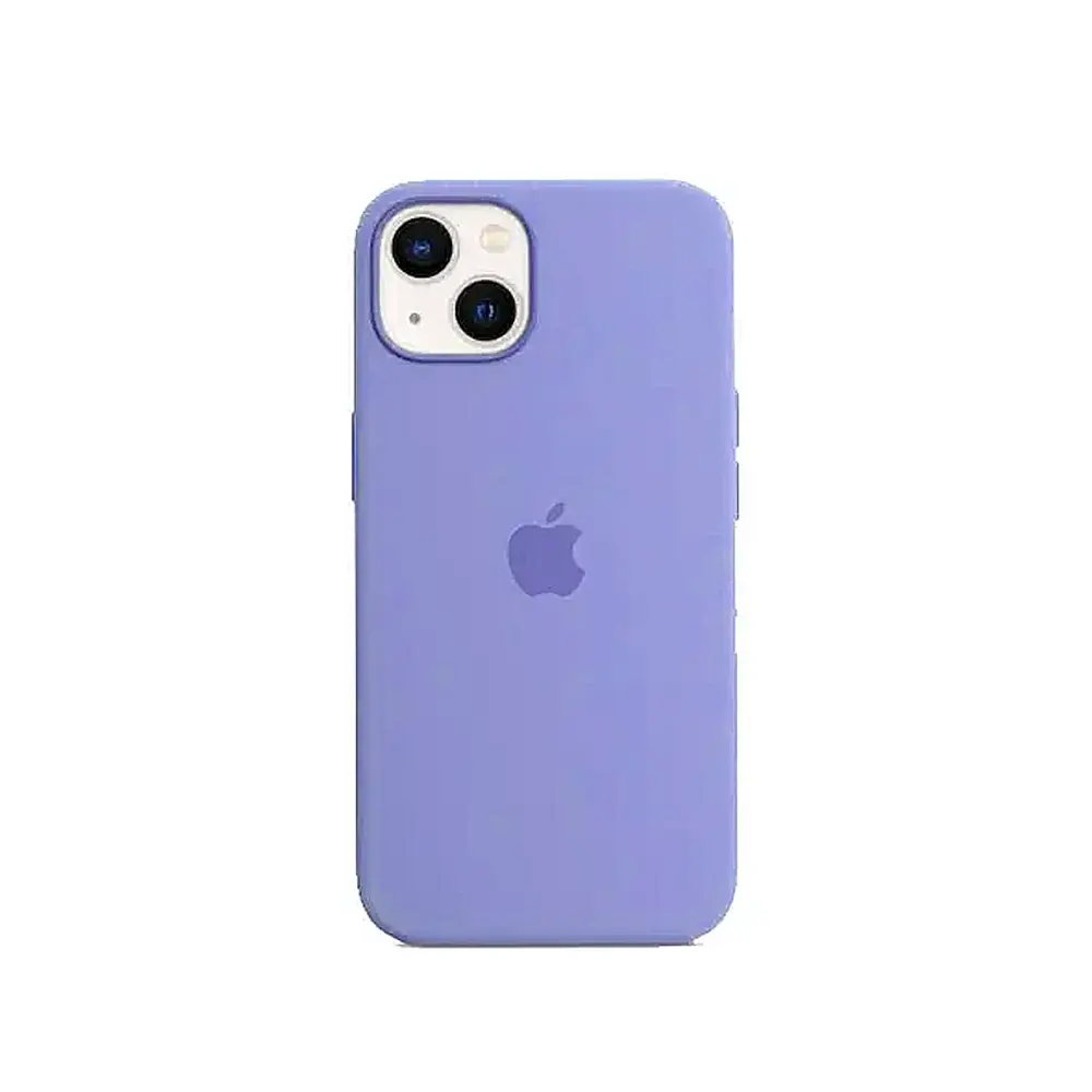 iPhone 13|iPhone 14 Original Official Soft Silky Back Case (Blue Gray)