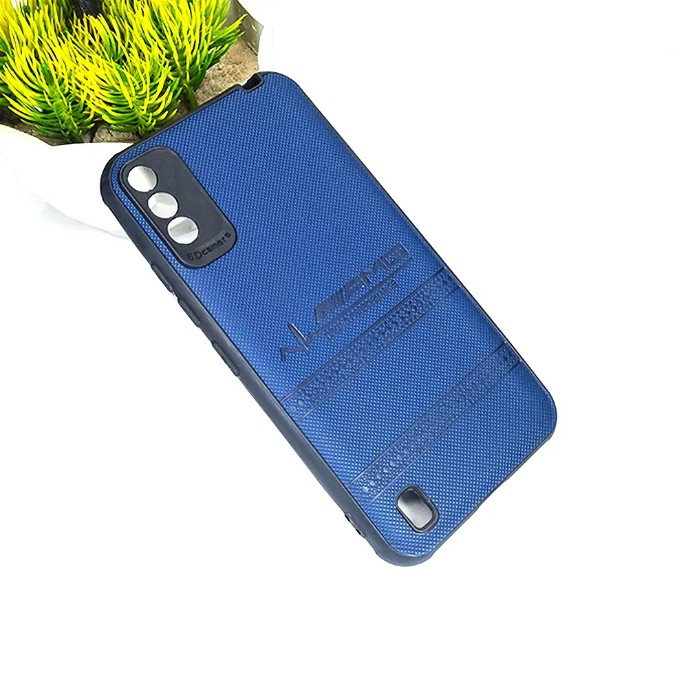 iTel A26 AMG Leather Back Case (Navy Blue)