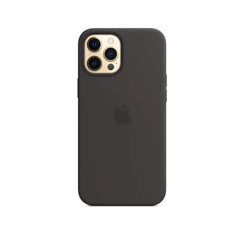 [PO23BIP12PMAX-1-9] iPhone 12 Pro Max Soft Silky Back Case – Gray Slim Silicone Cover