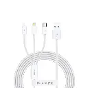 Baseus Superior Series Fast Charging Data Cable USB to  M+L+C 3.5A 1.5m White