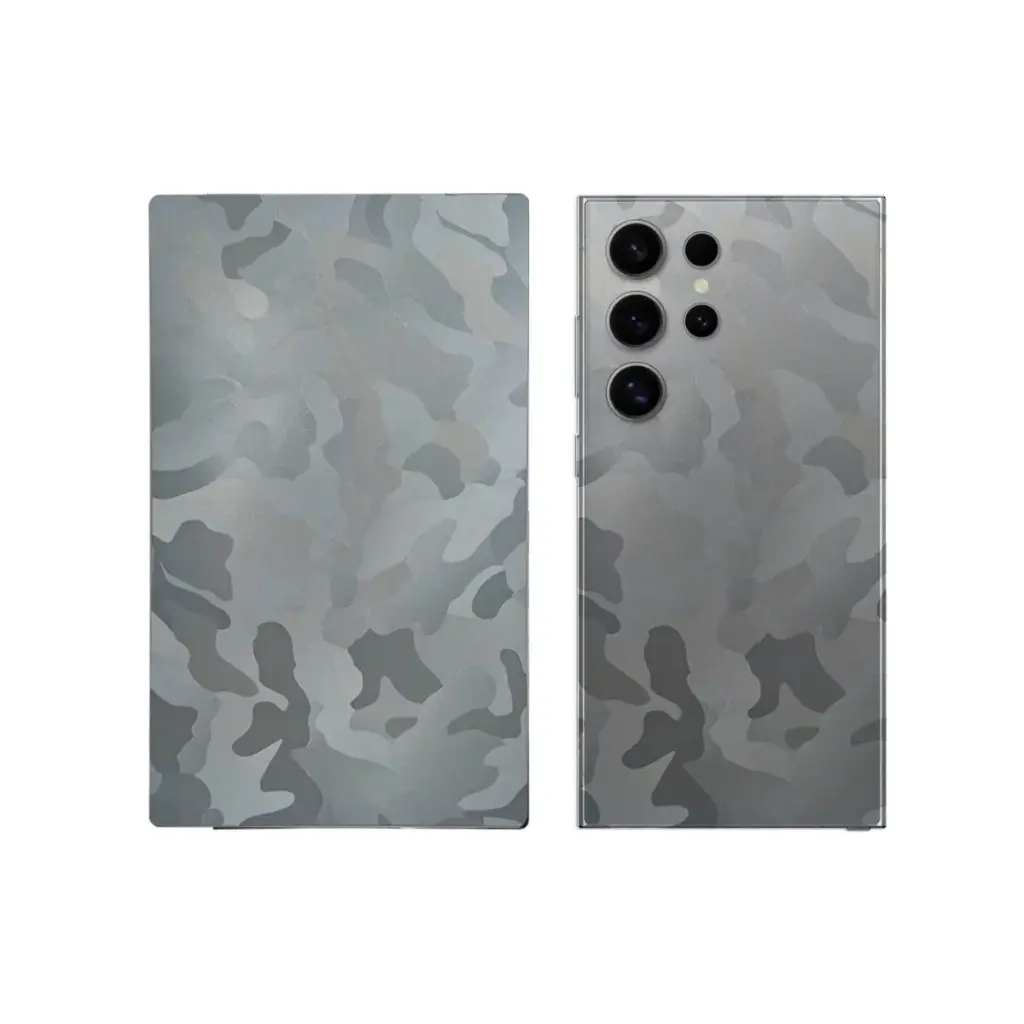 Leather Mobile Back Customize Skin (Silver)