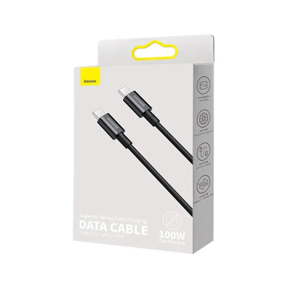 Baseus Display Fast Charging Data Cable Type-C to Type-C 100W 2M | Black