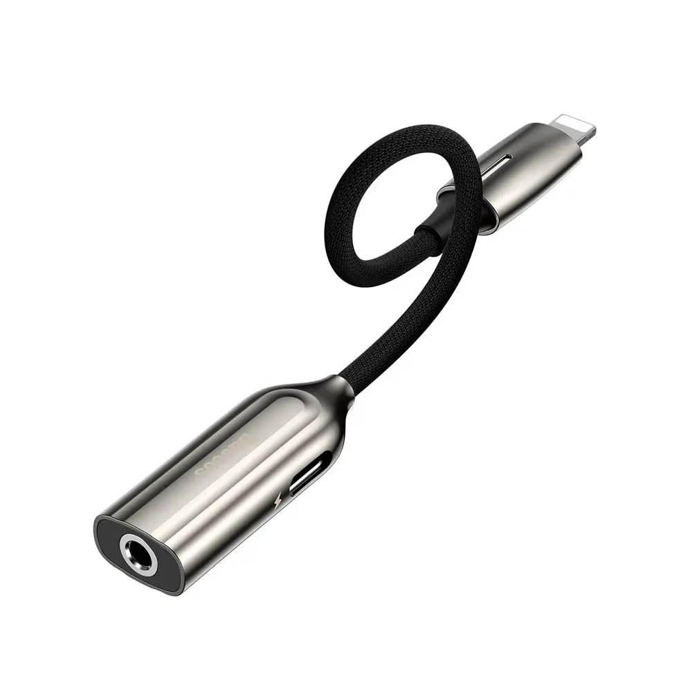 Baseus L56 iPhone to 3.5mm Female Cable 2-in-1 Adapter Support 2A Fast Charge