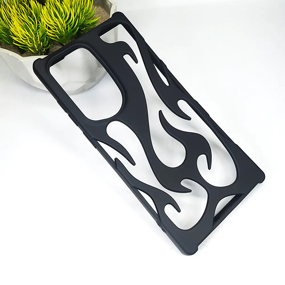 Samsung S24 Ultra FlameFlex Metal Feel Flexible Shock Proof Case (Black)