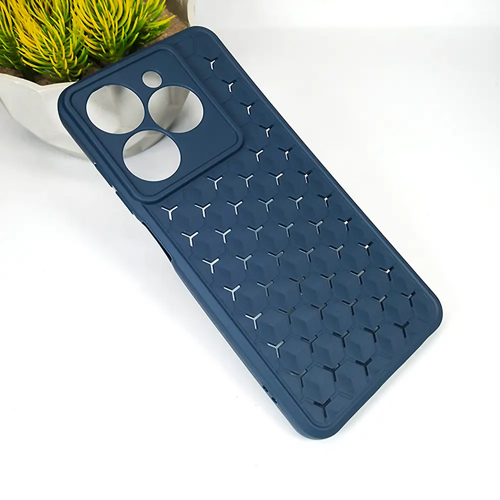 Tecno Spark 20C|Spark 20|Pop 8|Spark Go 2024|Infinix Hot 40i|Smart 8|Smart 8 Pro|Smart 8 Plus  Heat Dissipation Soft Silicone Back Case (Navy Blue)