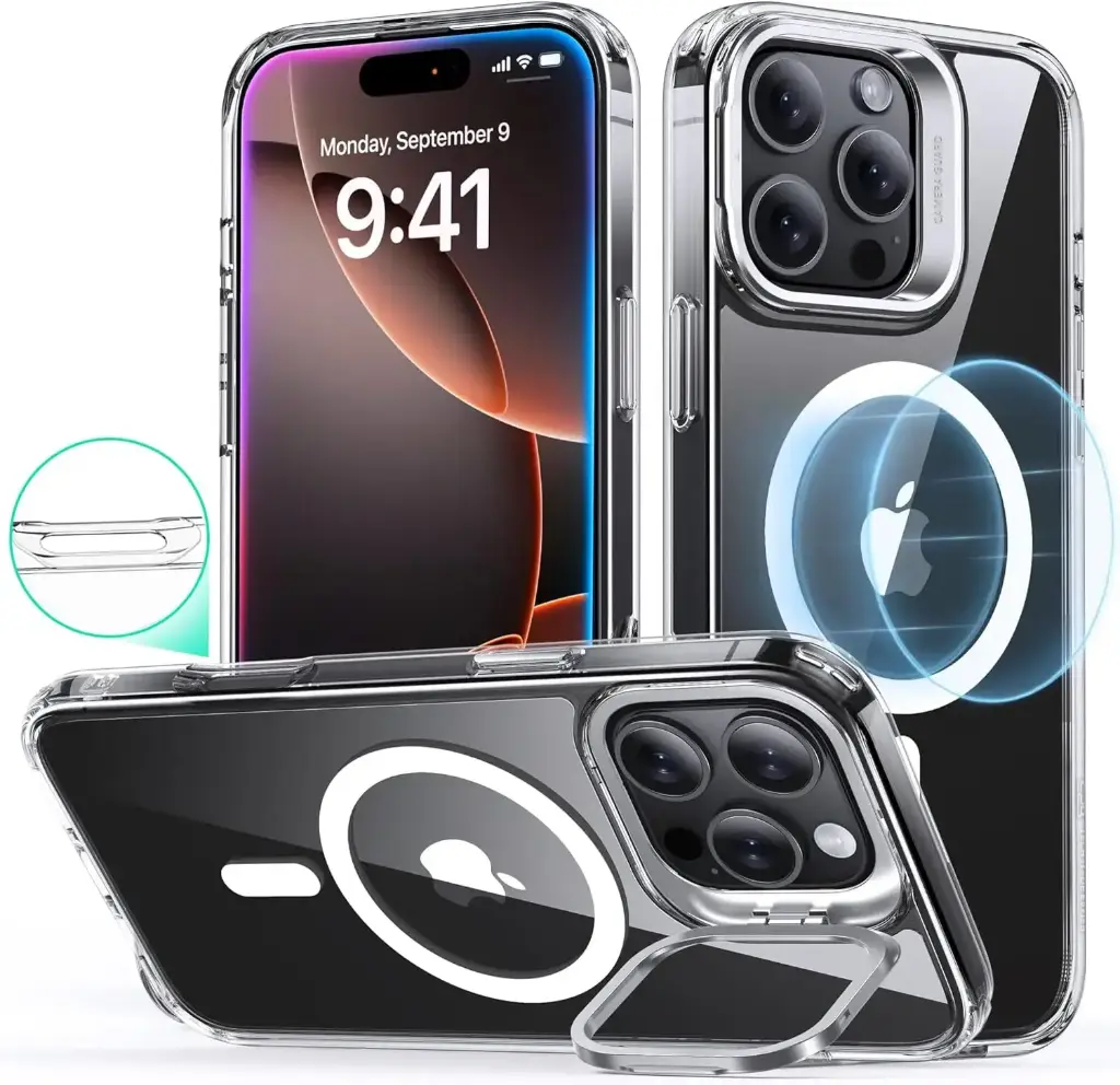 ESR Classic Hybrid Case with Stash Stand for iPhone 16 Pro