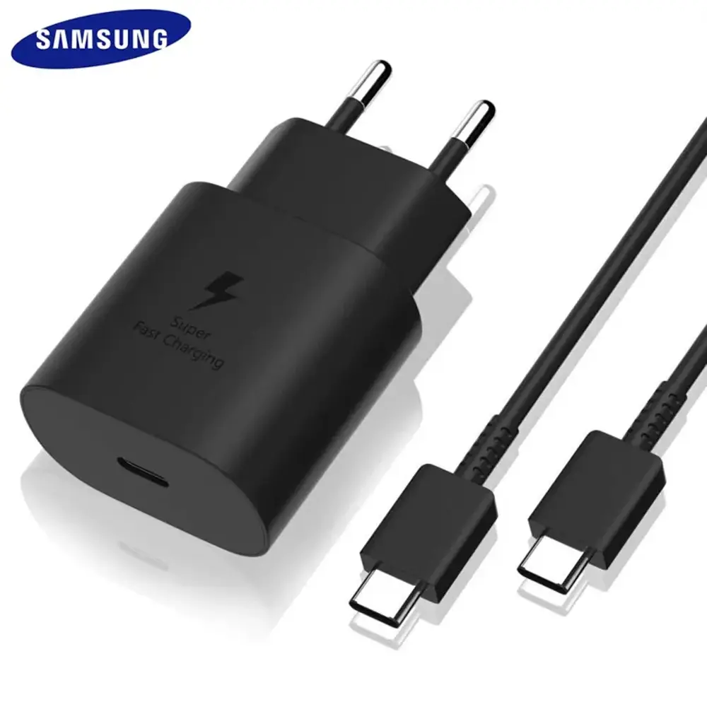 Samsung 25W Travel Adapter 1M C2C Cable Black 2 Pin