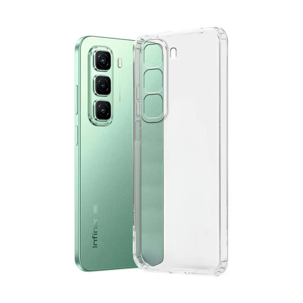 [PO7BIHOT50-3] Infinix Hot 50 4G Dust Plug Transparent Back Case