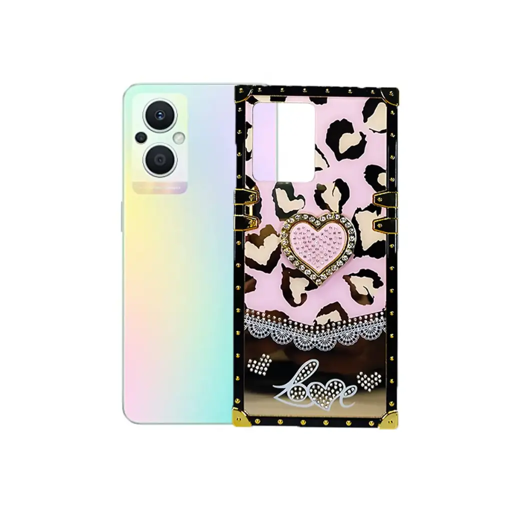 Oppo F21 Pro 5G Ladies Luxury LV Case With Back Ring (Baby Pink)