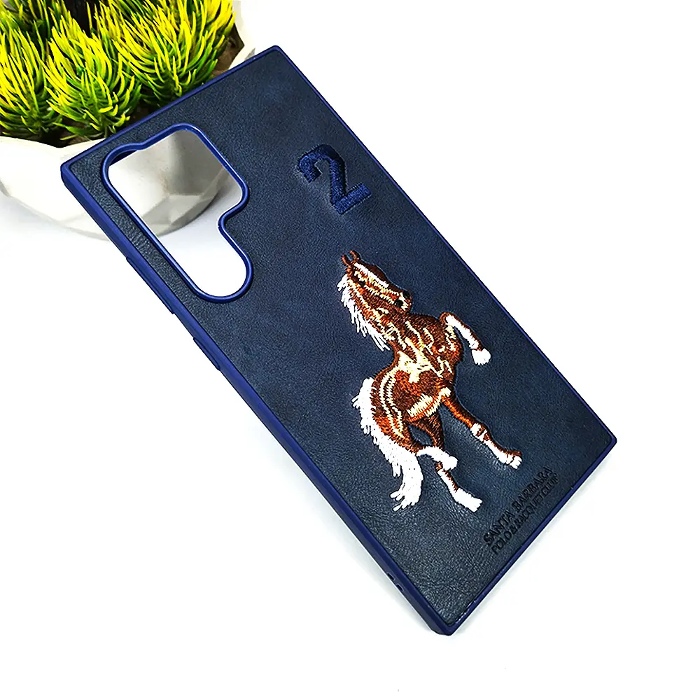 [PO43BSS23U-9-17] Samsung Galaxy S23 Ultra Santa Barbara Polo Racquet Club Back Case (Navy Blue)