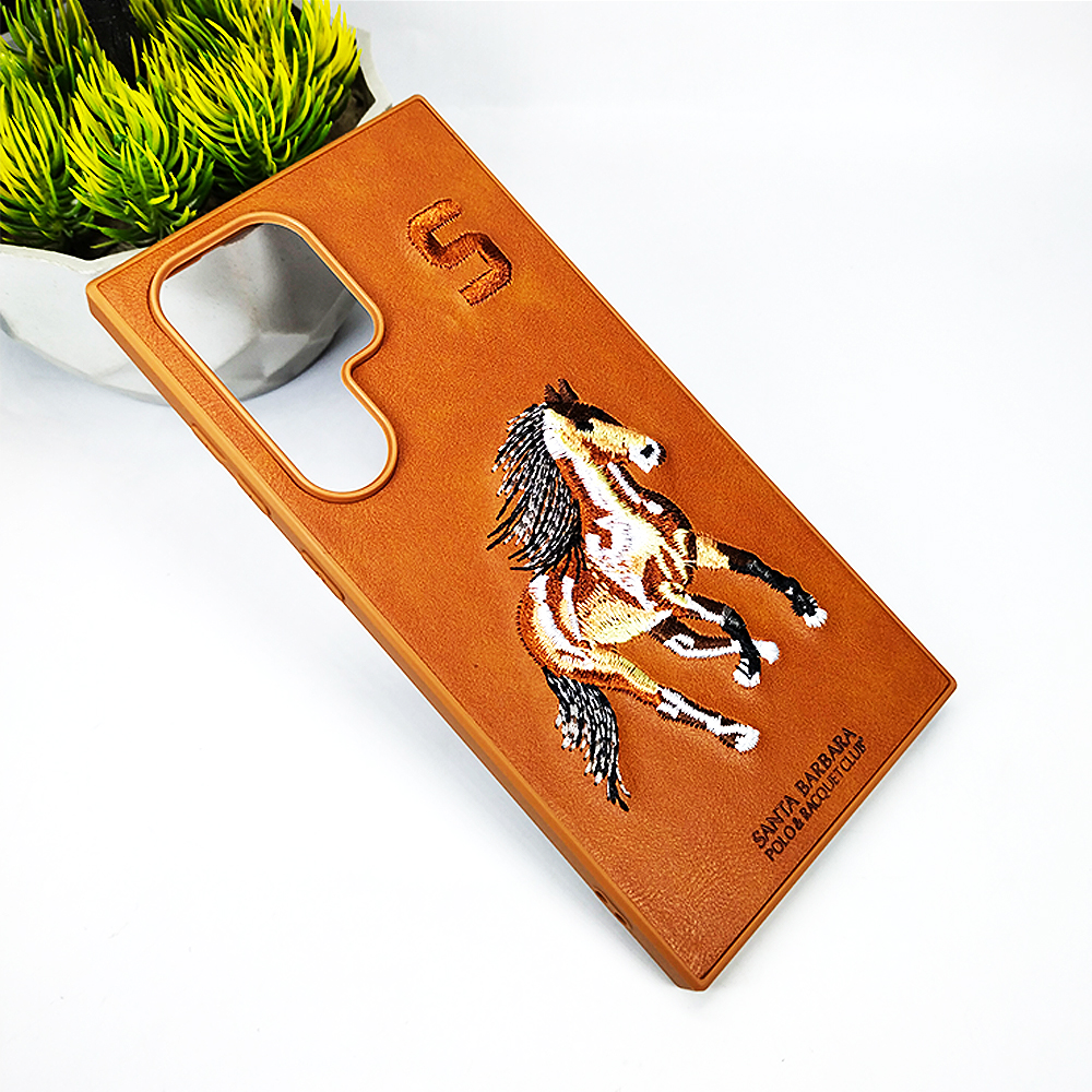 Samsung Galaxy S24 Ultra Santa Barbara Polo Racquet Club Back Case (Brown)