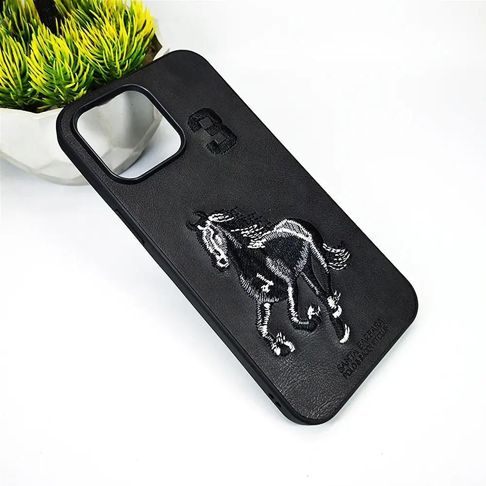 iPhone 13 Pro Max Santa Barbara Polo Racquet Club Back Case (Black)