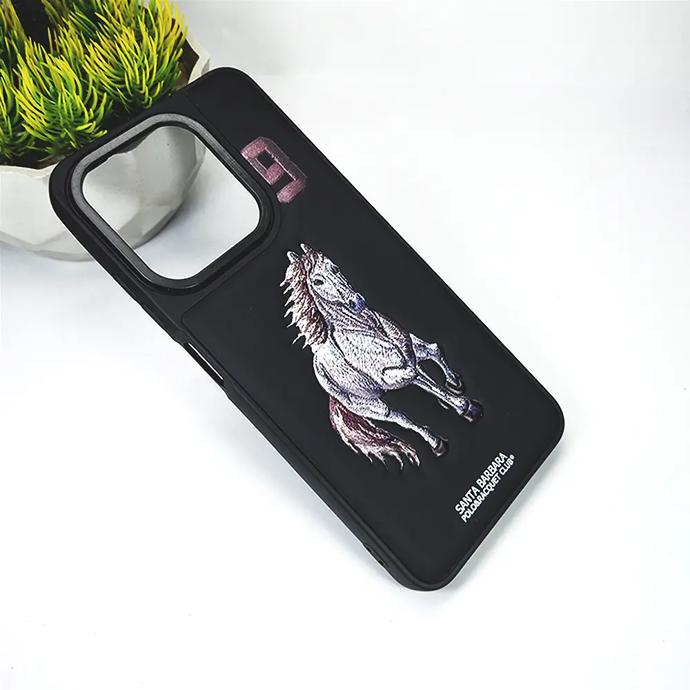 Tecno Spark 10c|Spark 10 3D Punch Printed Back Case (Black)