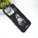 Tecno Spark 10c|Spark 10 3D Punch Printed Back Case (Black)