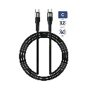 Rofee Smart & Fast Data Cable 60W 1.2m C2C Aluminum Alloy+TPE  Cable 502-C Black 