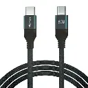 Rofee Smart & Fast Data Cable 60W 1.2m C.2C Aluminum Alloy+Braided Nylon Cable 505-C Black 