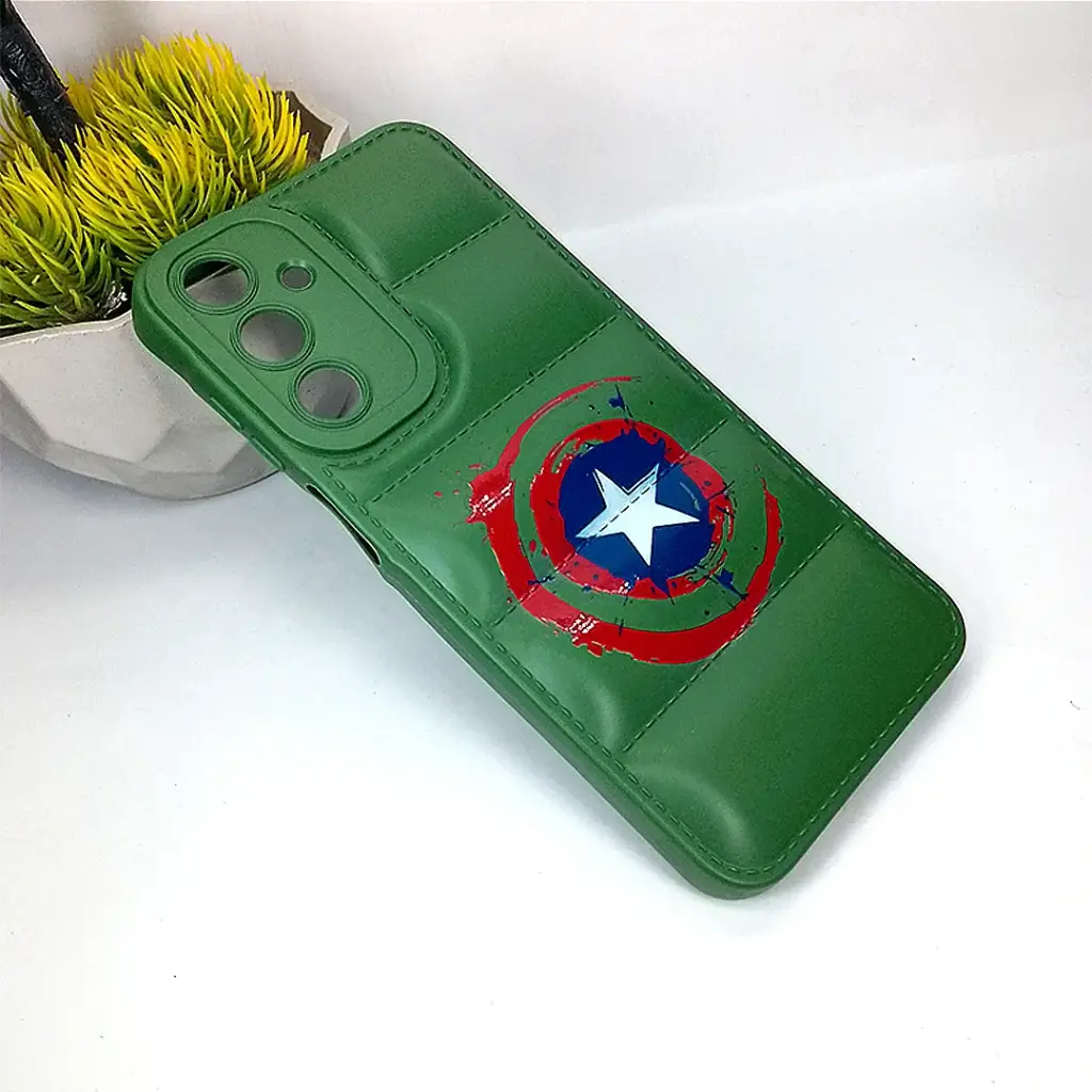 Samsung Galaxy A25 3D Puffer Back Printed Soft Silicone Case - Green