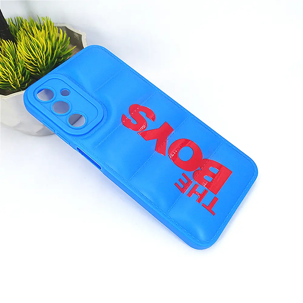 Samsung Galaxy A24 3D Puffer Back Printed Soft Silicone Case - Blue