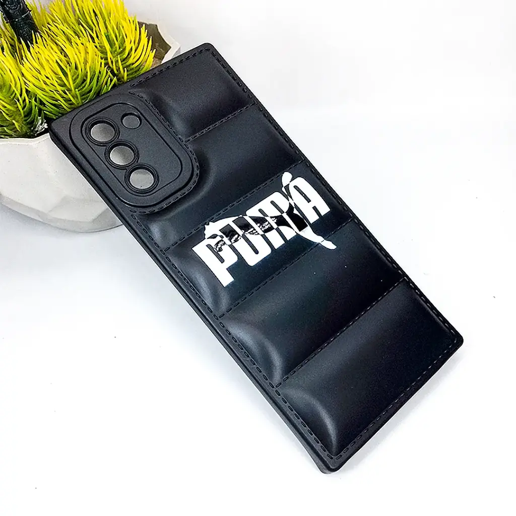 [PO14BSNOT10-18-2] Samsung Galaxy Note 10/10 5G Puffer Case - 3D Printed Soft Silicone, Black