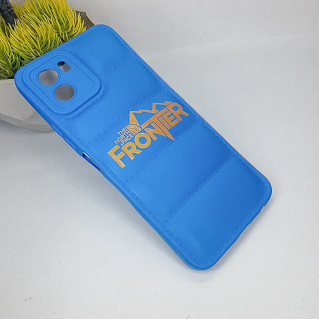 3D Puffer Printed Soft Silicone Case for Vivo Y15s/Y15c/Y01 - Blue