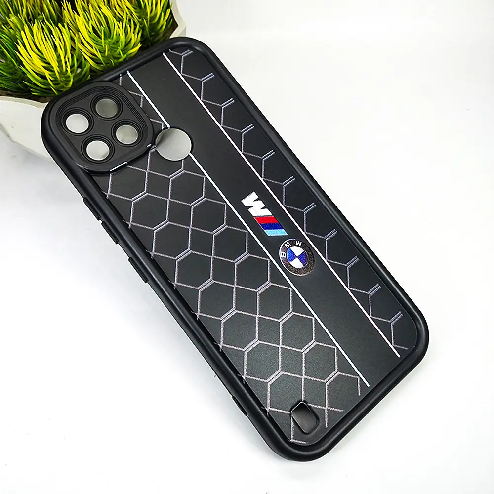 Oppo Realme C21Y/C25Y Logo Soft Silicone Printed Back Case - Black