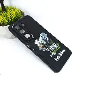 Infinix Hot 50 4G/5G Soft Silicone Printed Back Case (Black) 
