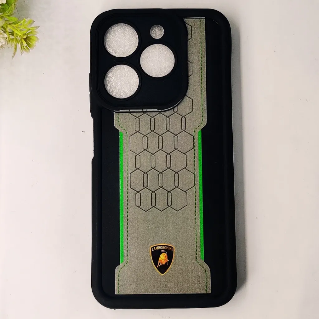 Tecno Spark 10C Soft Silicone Printed Back Case (Black) — Shockproof, Stylish