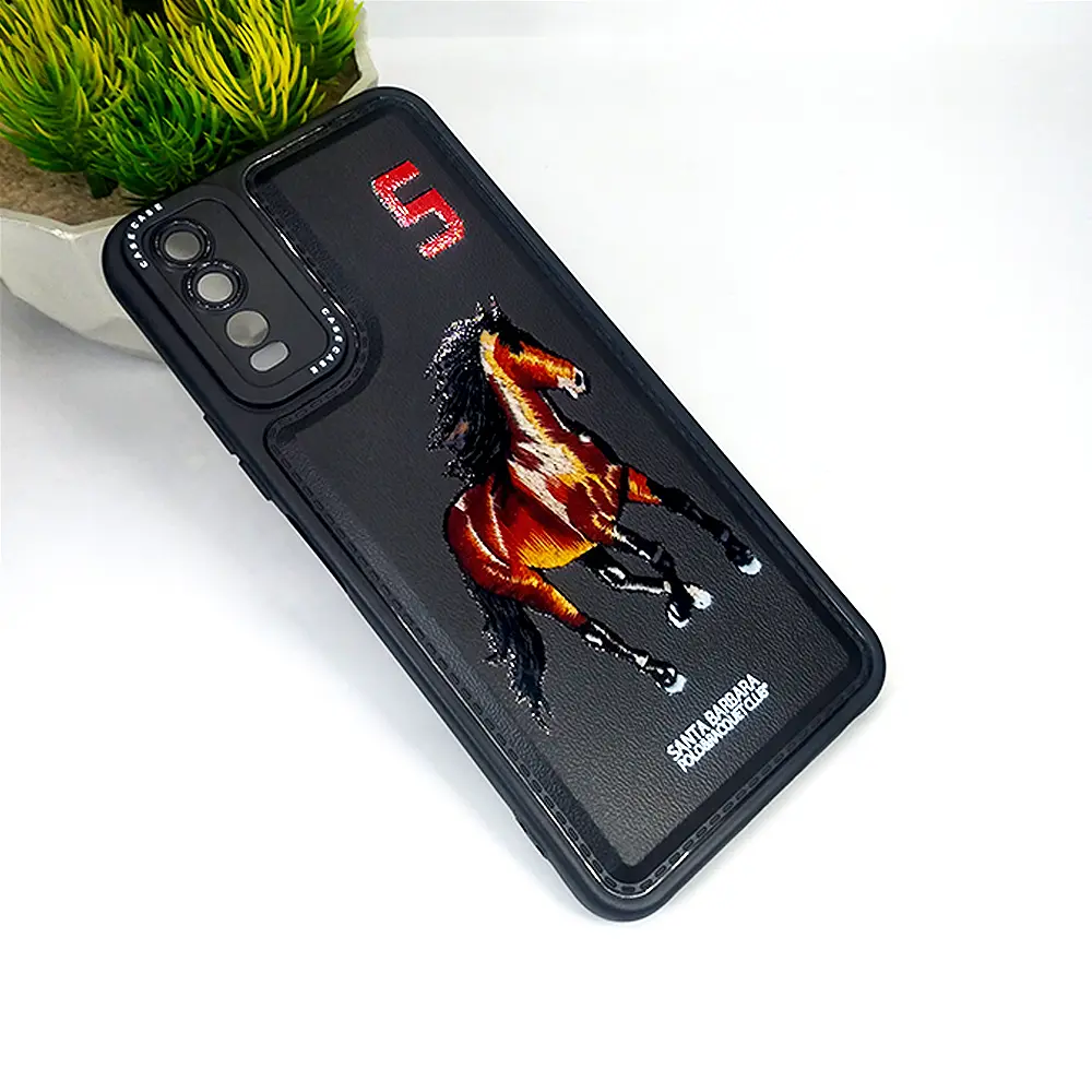 Vivo Y20/Y12A/Y20S/Y12A Soft Silicone Printed Back Case (Black)