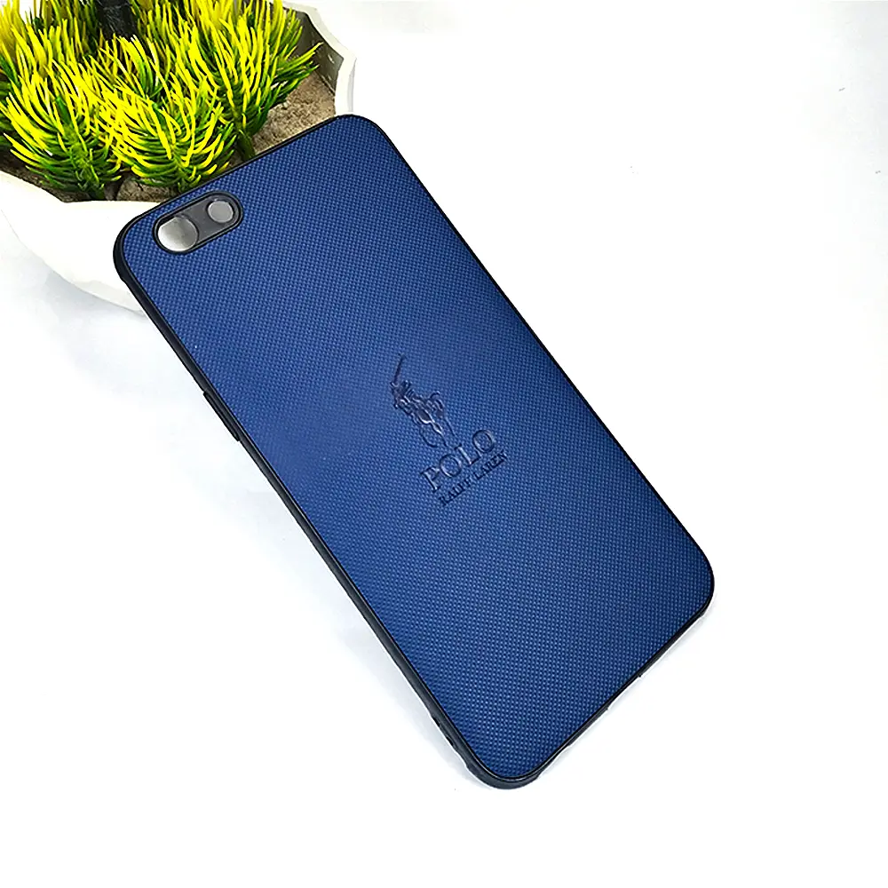 Oppo F3 Polo Ralph Lauren Leather Back Case - Elegant Navy Blue Protection